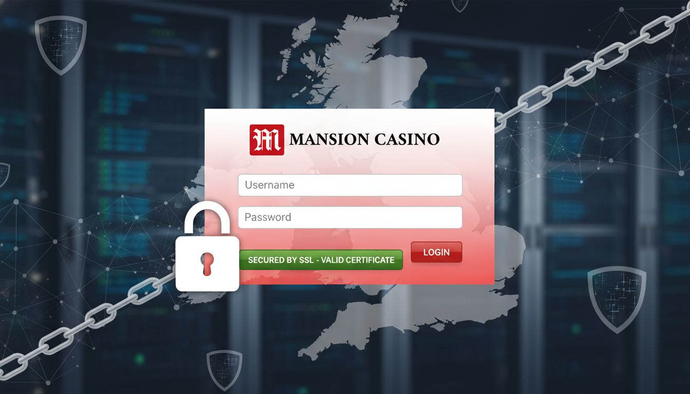 Secure login and SSL visuals emphasising UK users’ protection.