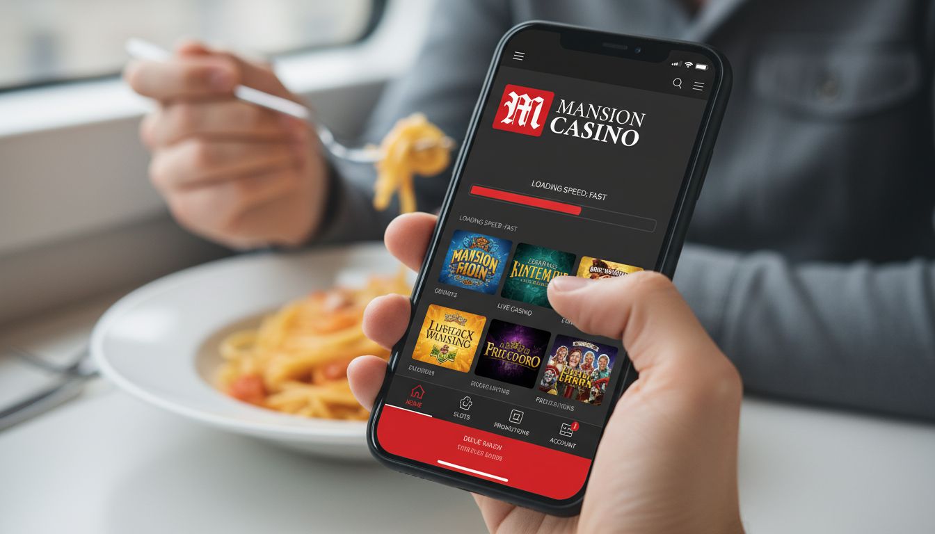 Mobile interface of Mansion Casino clean and fast on UK mobile.